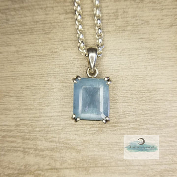 aquamarine hand crafted jewellery pendant on necklace