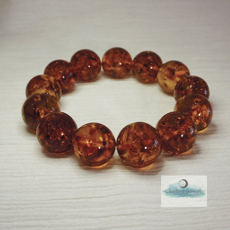 beautiful hand made bracelet - amber stretch bracelet by IndiviJewel Jewellery Store Cairns